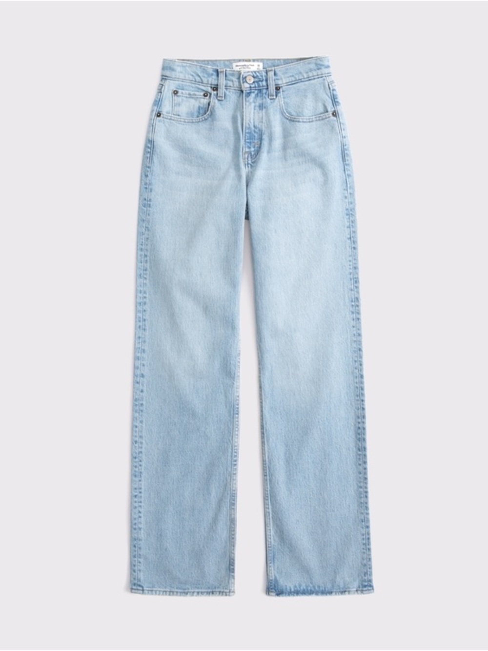 Abercrombie & Fitch 90s Relaxed High Rise Jean Light Blue